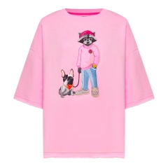 Свитшот SALOME & FRENCH BULLDOG Pink Big